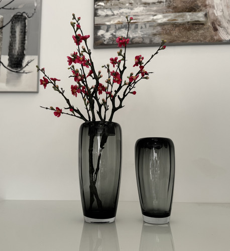 Rauchgraue glasvasen set - glasvasen,
