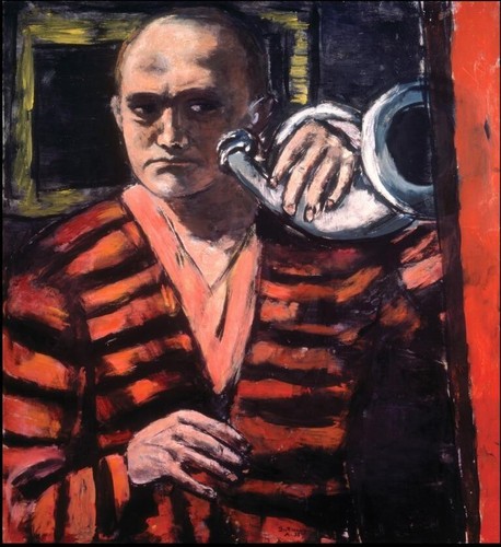 Self portrait with trumpet - self,