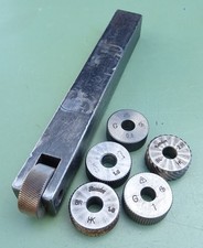 Rändelwerkzeug 16x16x125mm 6 Rändelrad 20x8x6 L R BL BR G Rändel Werkzeug Halter