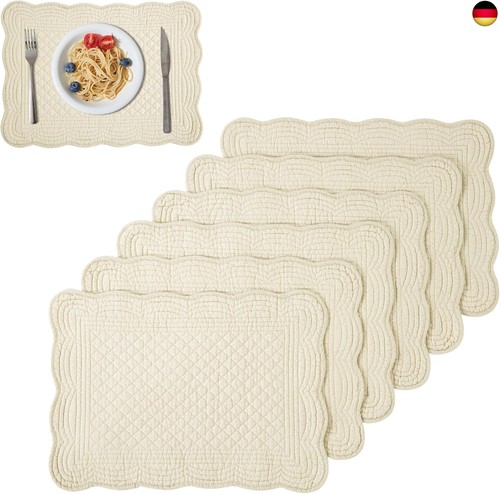 Gesteppte tischsets 6er - tischsets, 6er-set
