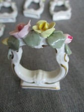 Dresden Sandizell porzellan Serviettenringe Vintage mit Rosen 6St