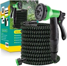 Flexibler Gartenschlauch, Wasserschlauch Flexibel mit 8-Funktions-Düse, Duschada