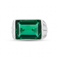 Herren smaragd signet - herren, ring