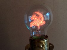 Neon Glow Lamp Bulb Style Aerolux USSR --50 years of the USSR-E27-220 V
