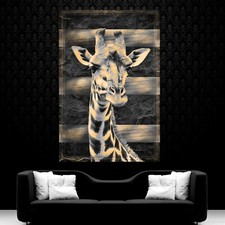 LEINWAND BILD ER XXL POP ART ABSTRAKT GIRAFFE AFRIKA GRAFFITI TIER WANDBILD