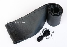  Lenkradbezug, Lenkradschoner ECHTES LEDER  Ø 37,5 - 39 / SCHWARZ zum Schnüren 