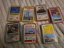 7 X Quartett FLUGZEUG AUTO Eisenbahn Schiffe Städte Rennpisten ..