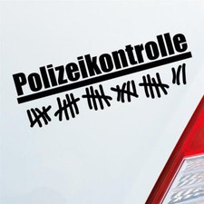 Auto Aufkleber Polizeikontrolle Radar Blitzer Strichliste 15x5 cm Sticker Hecksc