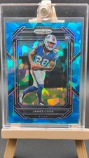 2022 Panini Prizm Football James Cook Blue Cracked Ice /99
