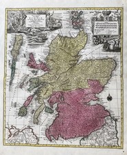 Scotland Schottland Scottish Scotia Ecosse Lotter Karte map engraving 1760