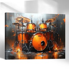 Leinwand Bild Schlagzeug Musik