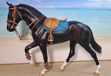 Springsattel Set Gamaschen Martingal braun für Breyer Resin Stone Modellpferde