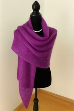 Tuch handgestrickt Mohair