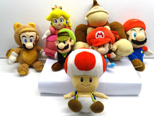 Mario Luigi Prinzessin Peach Donkey Kong Toad Wario  7x Plüsch Plüschfigur