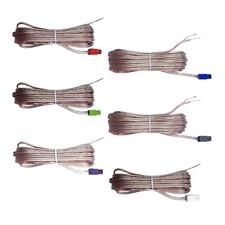 6 Pieces Speaker Cables Red