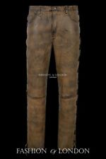 Herren Leder Biker Hose