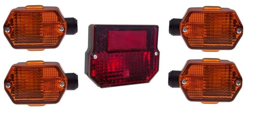 Rücklicht mit blinker eckig - rücklicht, 6-eckig