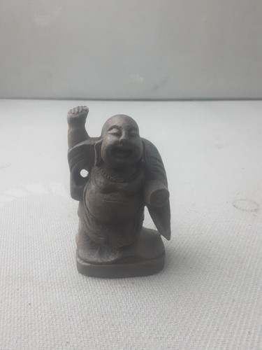 Holzfigur lachender buddha - lachender, mit