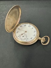 JUNGJANS TASCHENUHR VERGOLDET  MIT SPUNGDECKEL MECHANISCH- LAÜFT 53 MM.