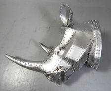 Nashornkopf, Wanddekoration, Tier, Büste, hängende Kunst - Hammer-Beschlag-Optik