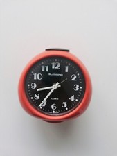 Blessing West Germany Space Age Wecker Uhr Orange Schwarz Rund