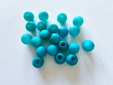 20 x Polaris Perlen 10 mm Großloch Farbe Smaragd, Neuwertig - von Privat