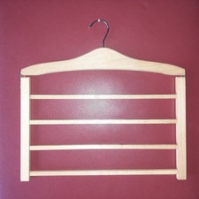 Hosenbügel 4-fach aus Holz  vierfach mehrfach Bügel für Hosen