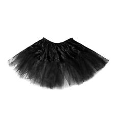 Tutu Tütü Reifrock Petticoat Damen Rock in Schwarz Fasching Karneval Halloween