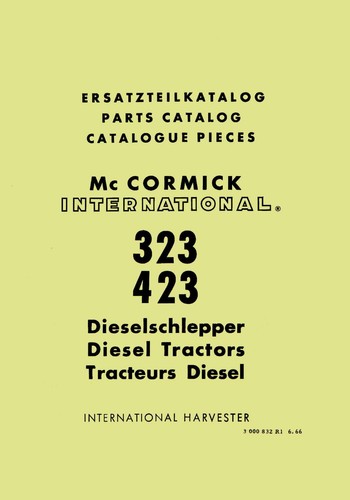 Ersatzteilkatalog ihc 323 423 - ersatzteilkatalog,