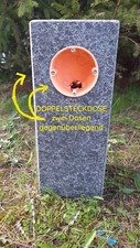 Gartensteckdose doppel basalt - ,