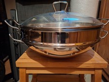 Fissler  Wok Nanjing mit Dämpfeinsatz, Glasdeckel, Durchmesser 36 cm