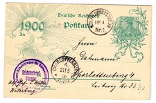 DSWA 1900 MITLÄUFER JAHRHUNDERTKARTE mit FELDPOST 1 (DA3337