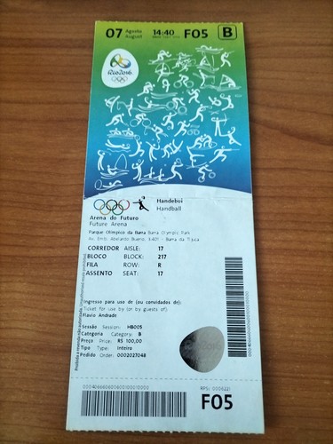 Used ticket olympic 08 - used,