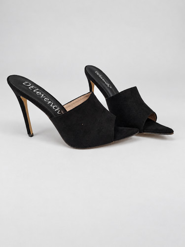 Deleventh black damen mules - deleventh,