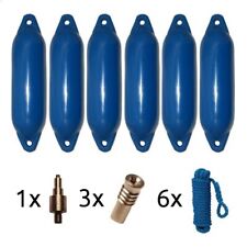 Komplettset 6 Stück Majoni Fender Bootsfender mit Zubehör