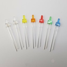 LED Tower 2mm langer Kopf Weiß Warmweiß Gelb Orange Rot Grün Blau  E8/F8