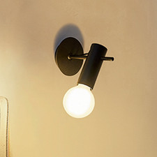 LEDS-C4 Wandleuchte Lampe E27 schwarz Aluminium Wandlampe Lampe Leuchte Spot