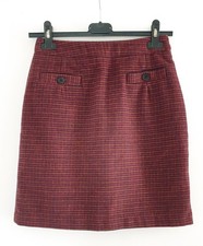 Rock Wollrock Arabella & Addison rot gelb blau Muster kariert knielang Größe XS