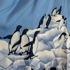 ESCADA Seidenbluse mit Pinguinen Gr. 36 selten!