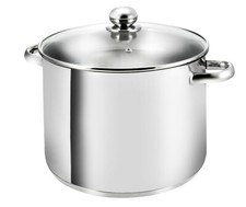 KOPF Gigant Großraumtopf Induktion 12,5 L, Glasdeckel 28cm Topf XXL groß