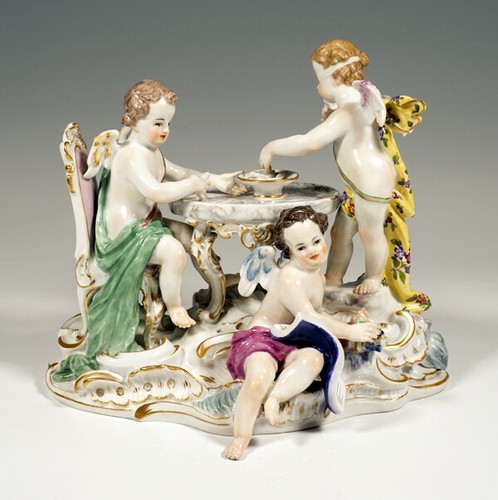 Meissen figur amoretten gruppe - meissen,