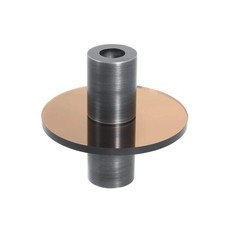 Kerzenständer - mit Kupfer Glasplatte - Design Kerzenhalter rund Edelstahl Porta