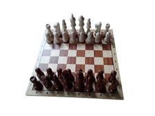 Schachspiel Holz - großes Brett ca. 52 x 52 cm und große Figuren ca. 8 - 18 cm