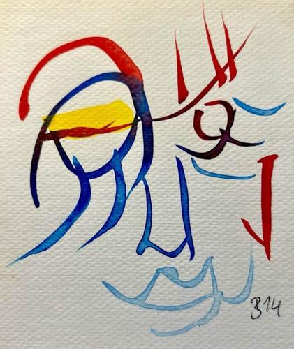 Original abstrakte aquarell - original,