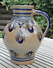 Salzglasur Kanne / Vase - Girmscheid Westerwald - ca. 32 cm hoch - Handarbeit