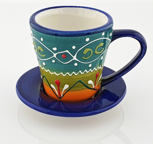 Mediterrane espressotasse mit - mediterrane,