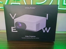 WOLFANG Mini Beamer Bluetooth mit Stativ Full HD 1080P integrierter Lautsprecher