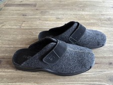 Hausschuhe Puschen Pantoletten Herren Rohde grau anthrazit 43 neuwertig