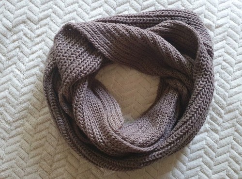 Schal loop taupe grobstrick - schal,, taupe,