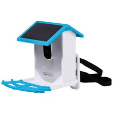 Dobar Vogel-Futterhaus EAZY mit Solarpanel und WiFi-Kamera, Futterplatz, 